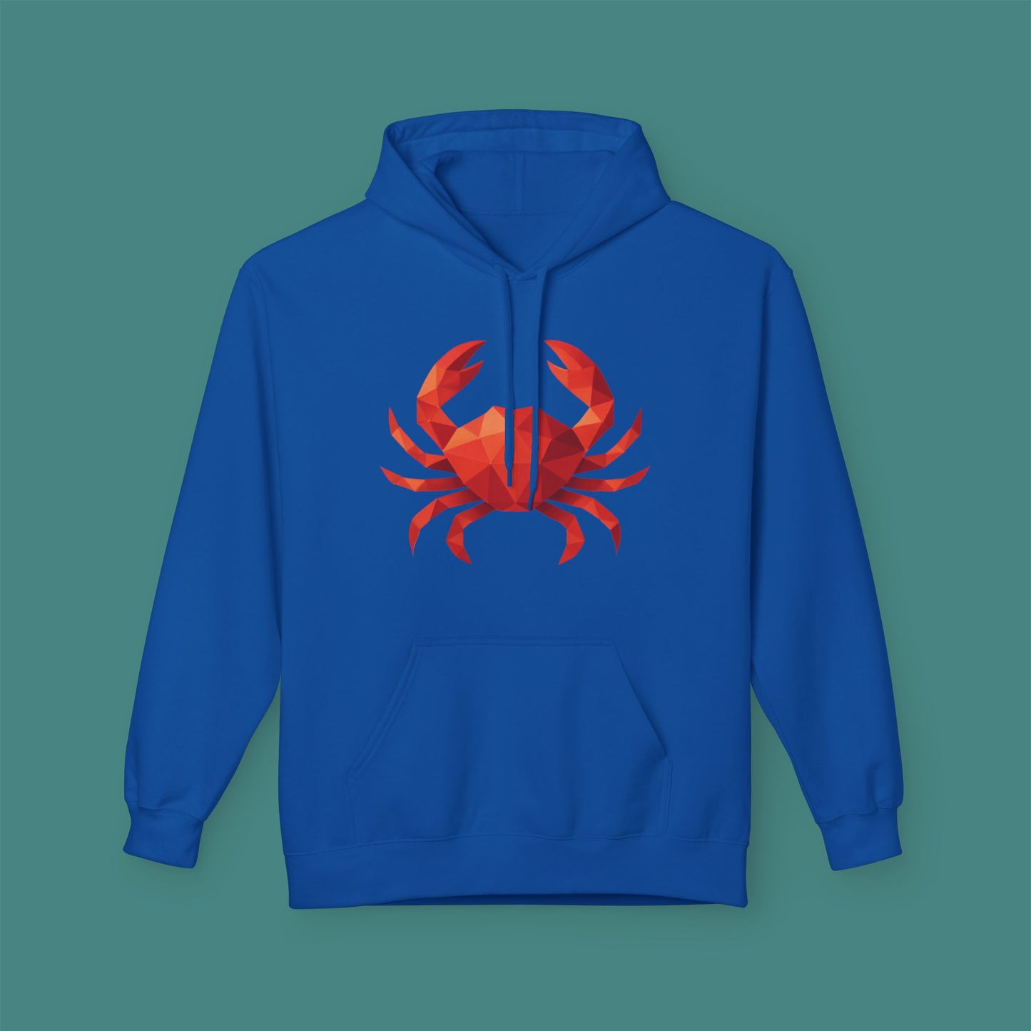 Geometric Polygon Crab Fleece Unisex Hoodie