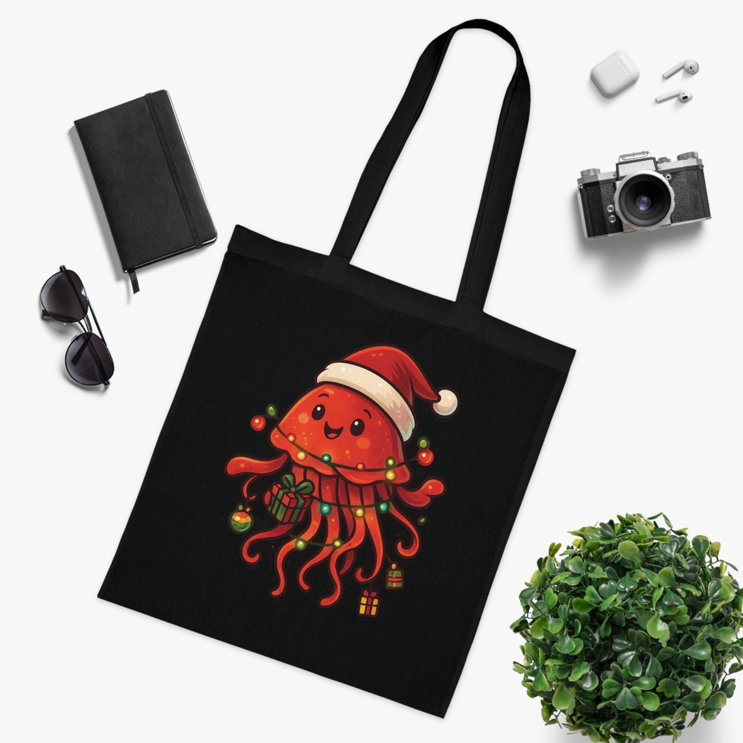 Christmas Jellyfish Tote Bag