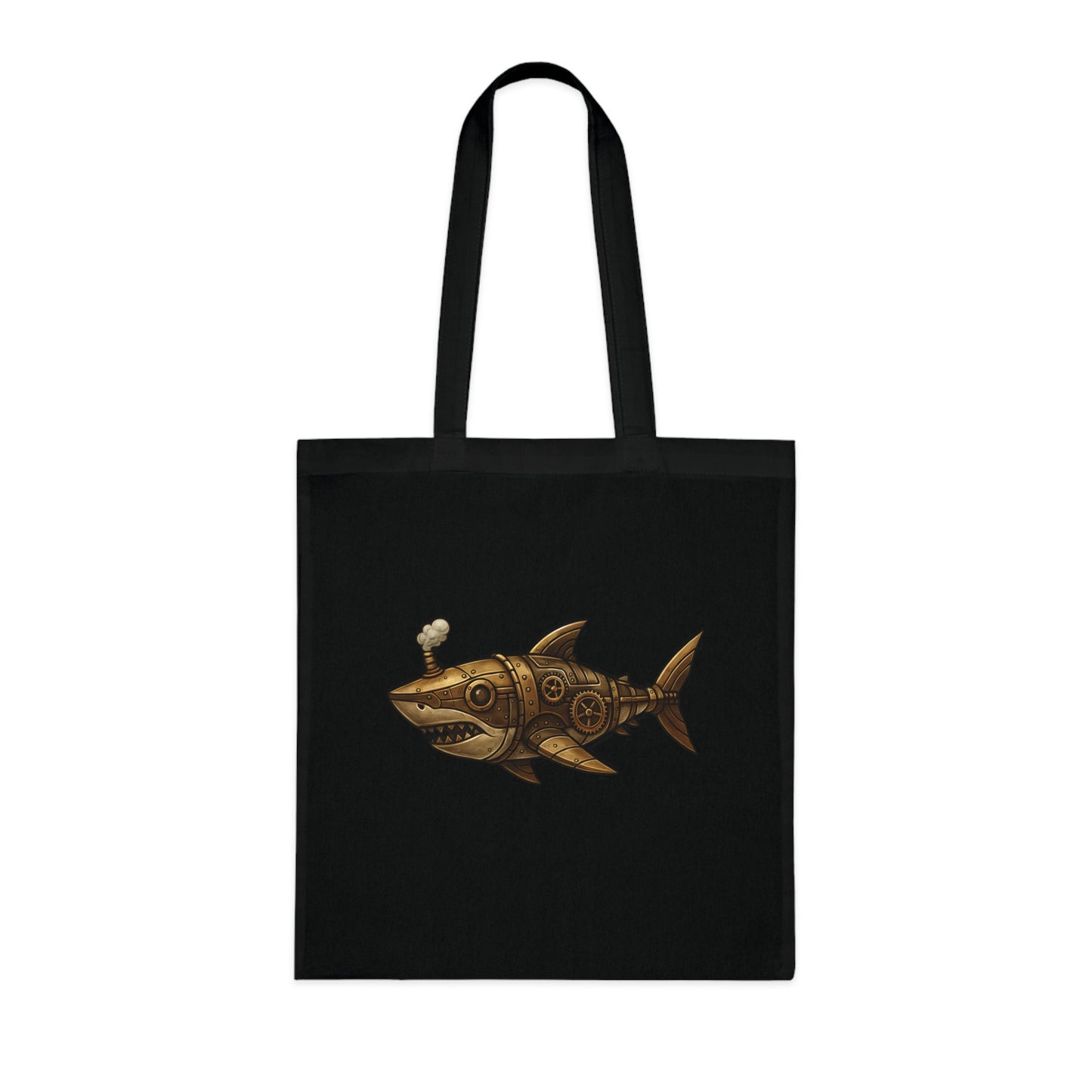 Steampunk Mechanical Shark Tote Bag