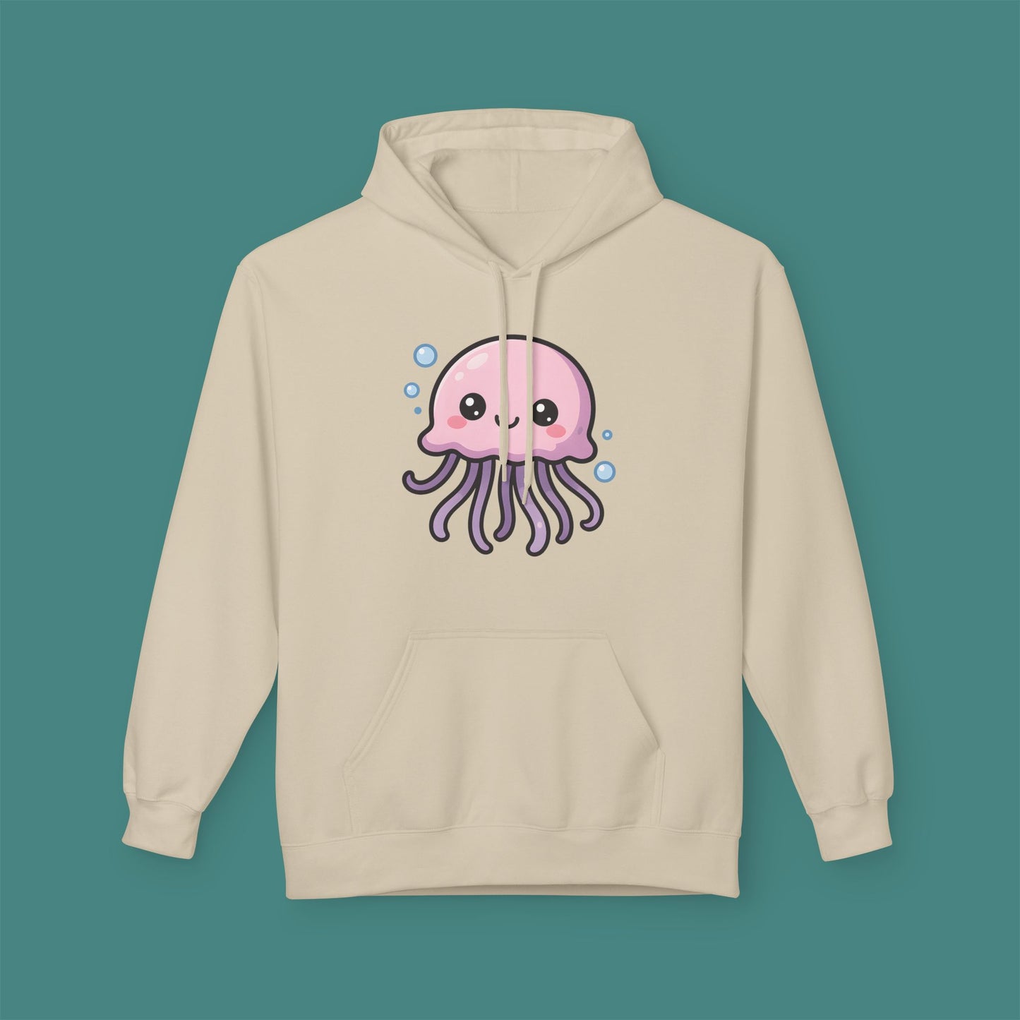 Cartoon Cute Jellyfish Fleece Unisex Hoodie