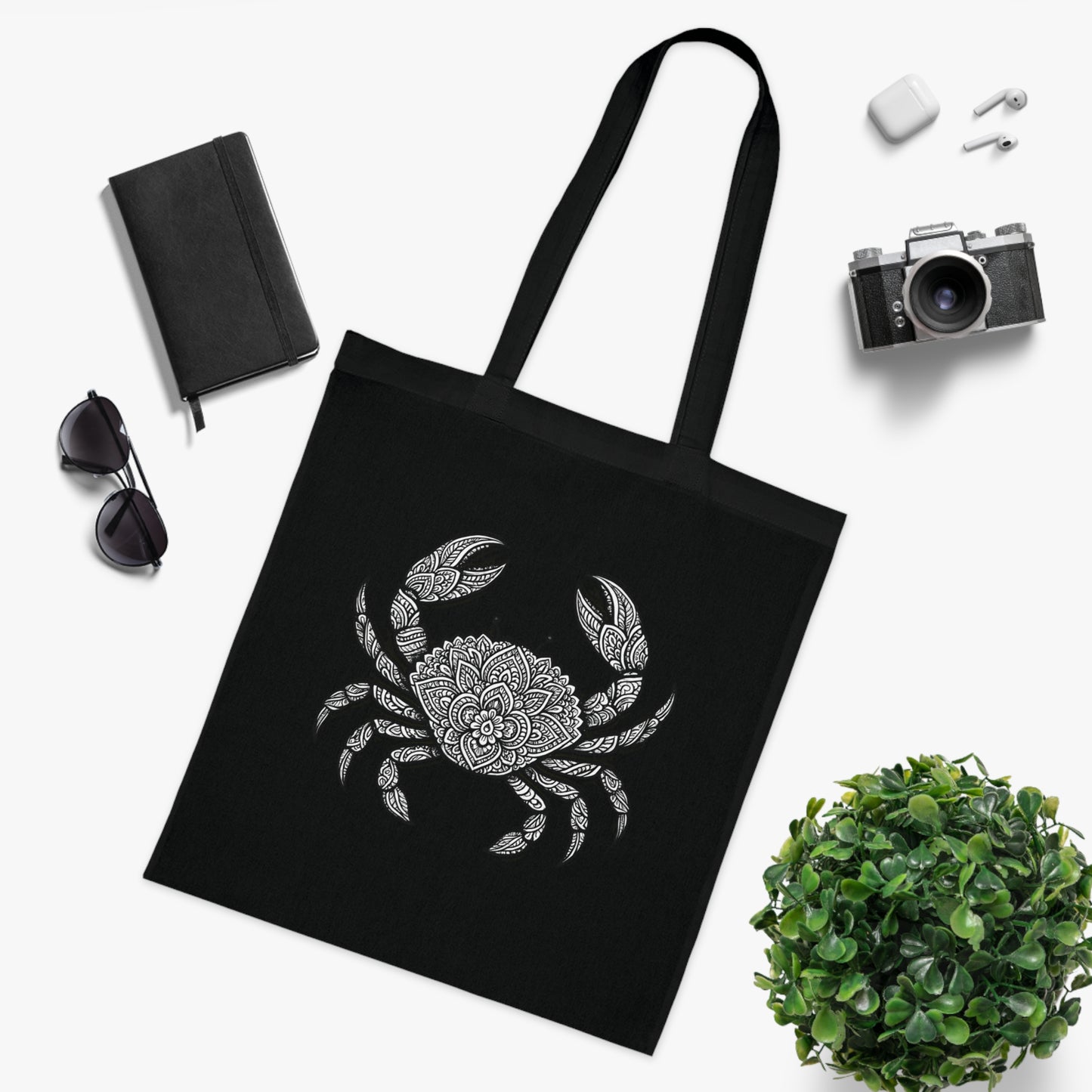 Intricate Mandala Crab Tote Bag