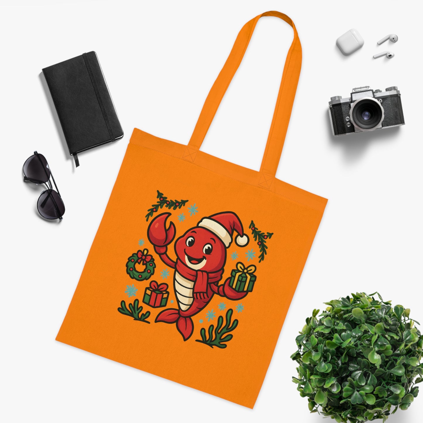 Christmas Lobster Tote Bag