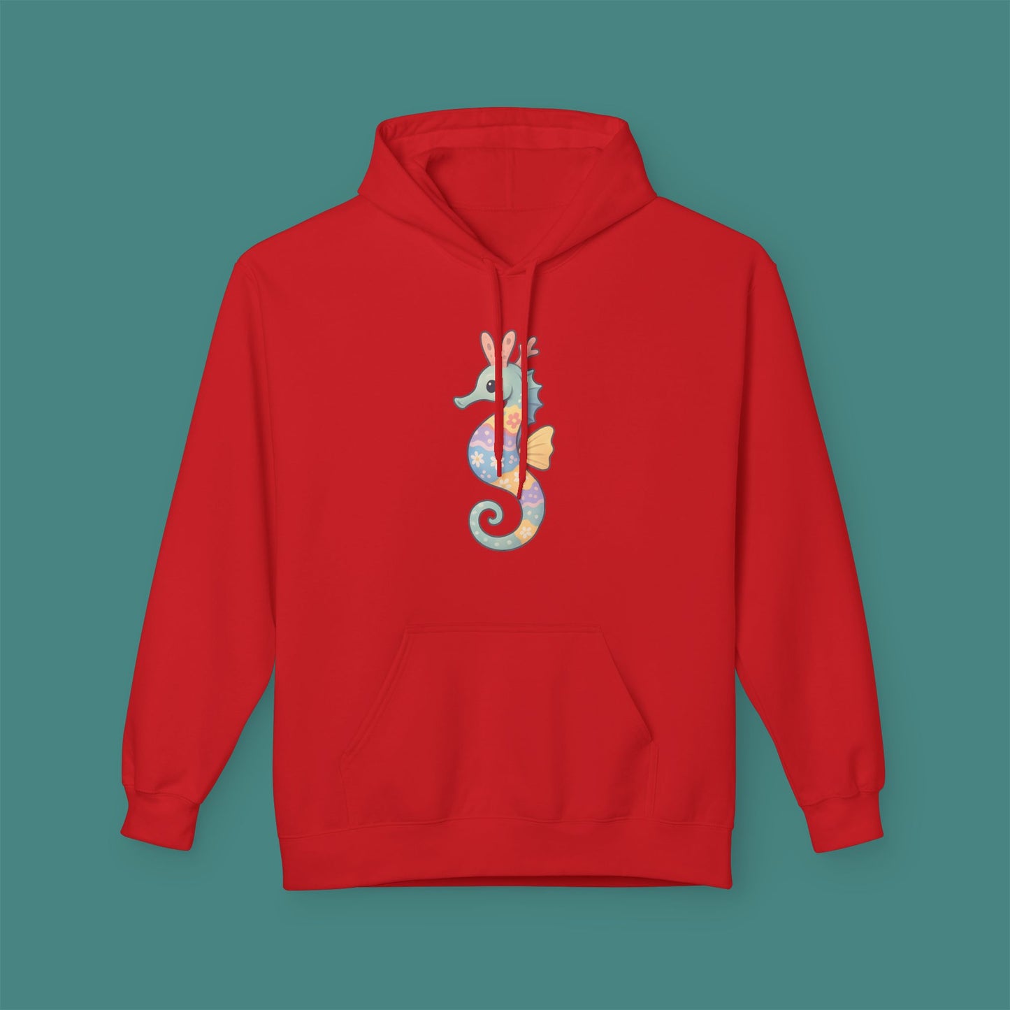 Easter Seahorse Fleece Unisex Hoodie