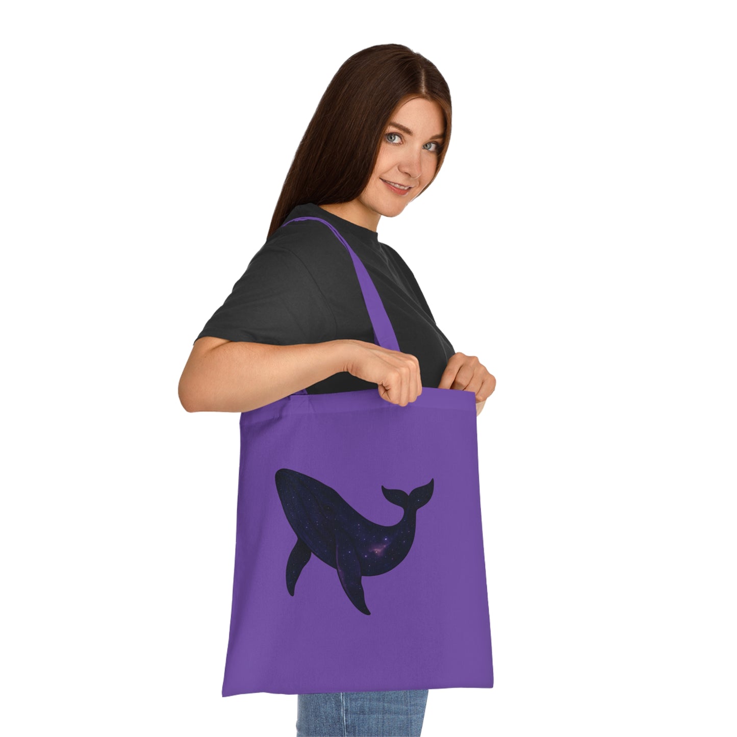 Cosmic Galaxy Whale Tote Bag