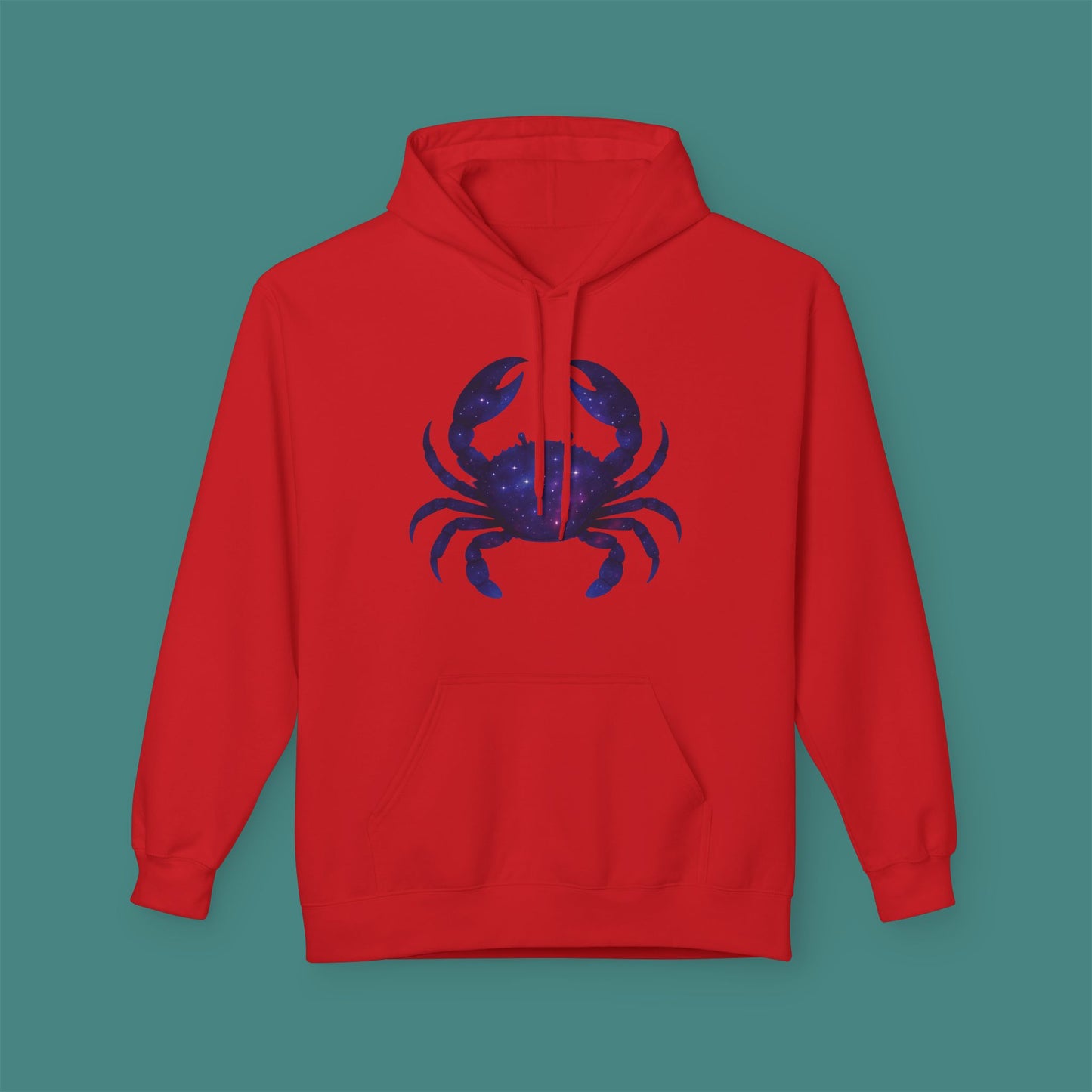 Cosmic Galaxy Crab Fleece Unisex Hoodie