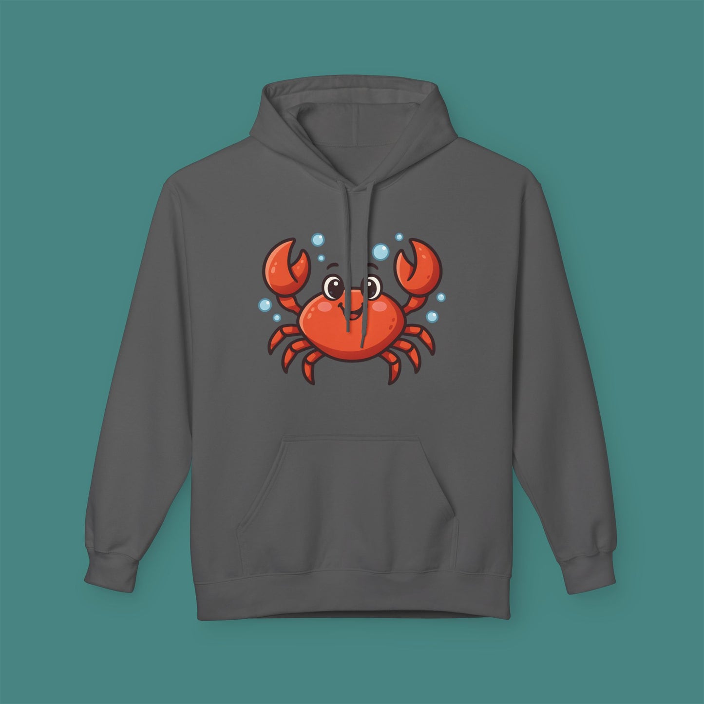 Cartoon Cute Crab Fleece Unisex Hoodie