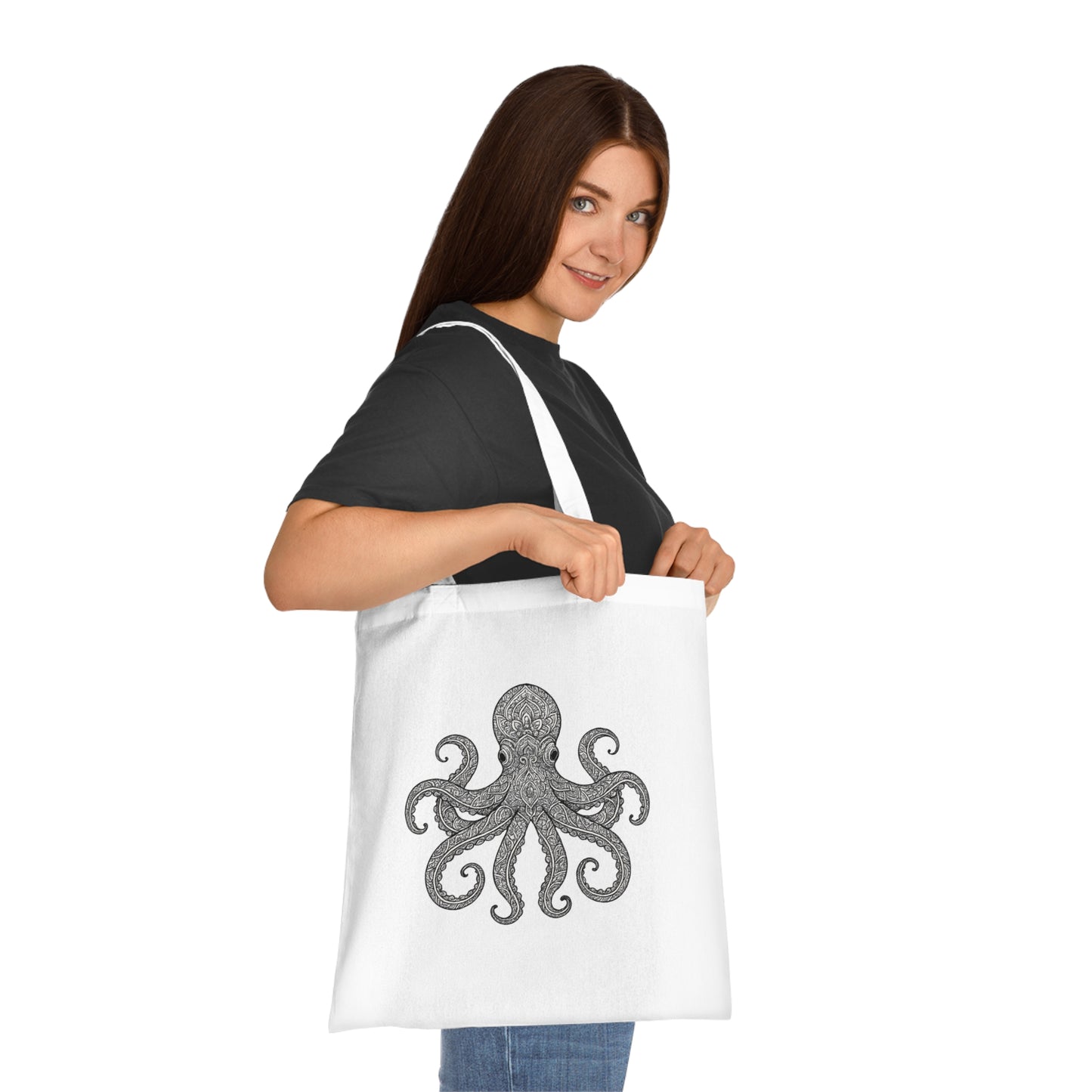 Intricate Mandala Octopus Tote Bag