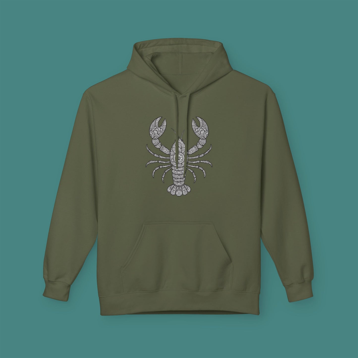 Intricate Mandala Lobster Fleece Unisex Hoodie