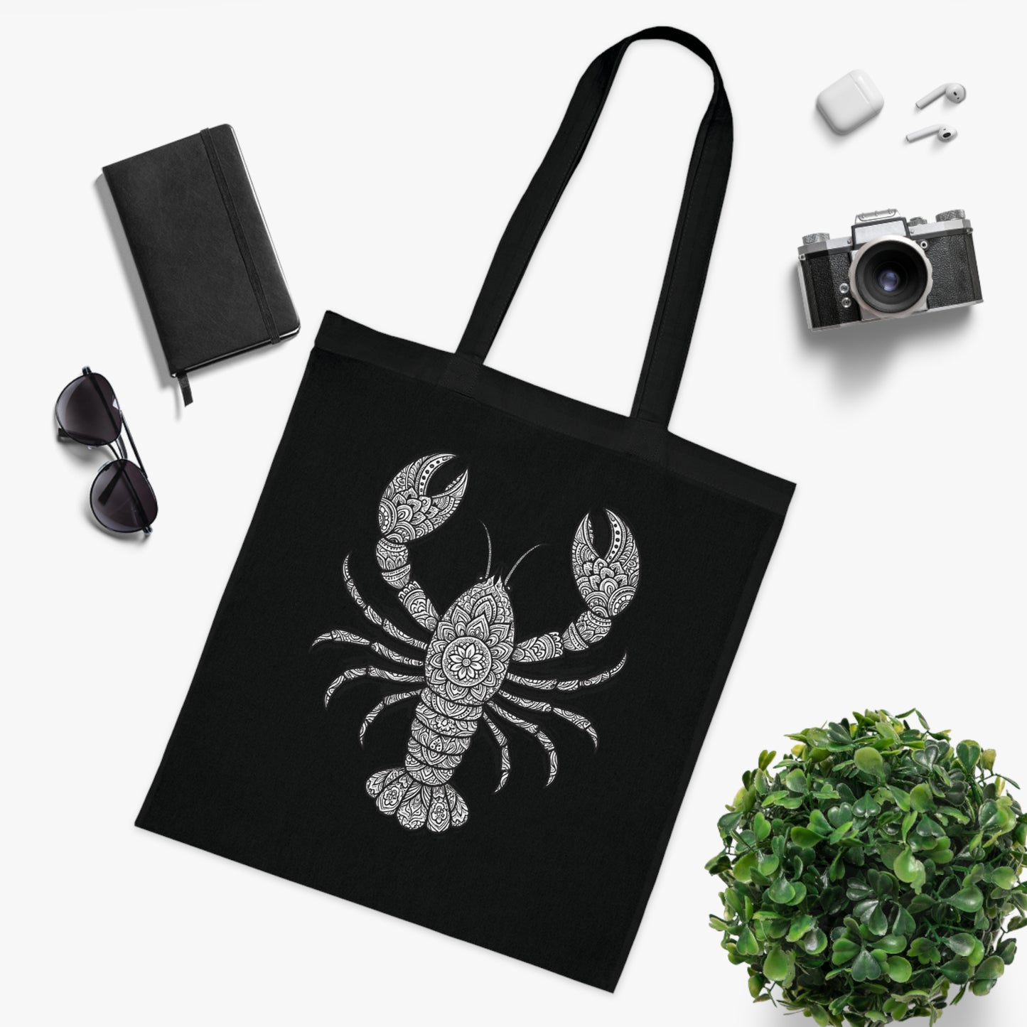 Intricate Mandala Lobster Tote Bag