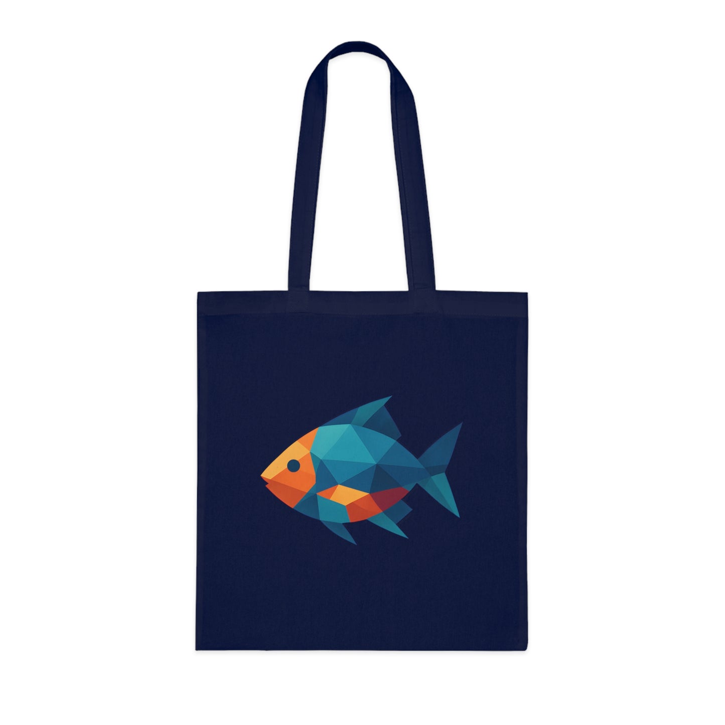 Geometric Polygon Fish Tote Bag