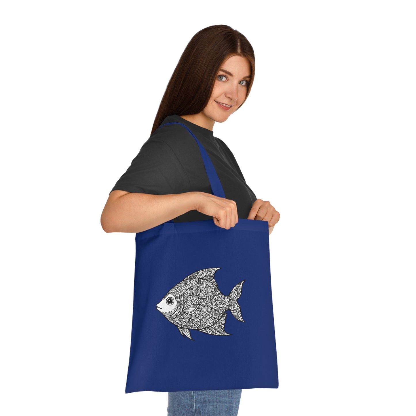 Intricate Mandala Fish Tote Bag