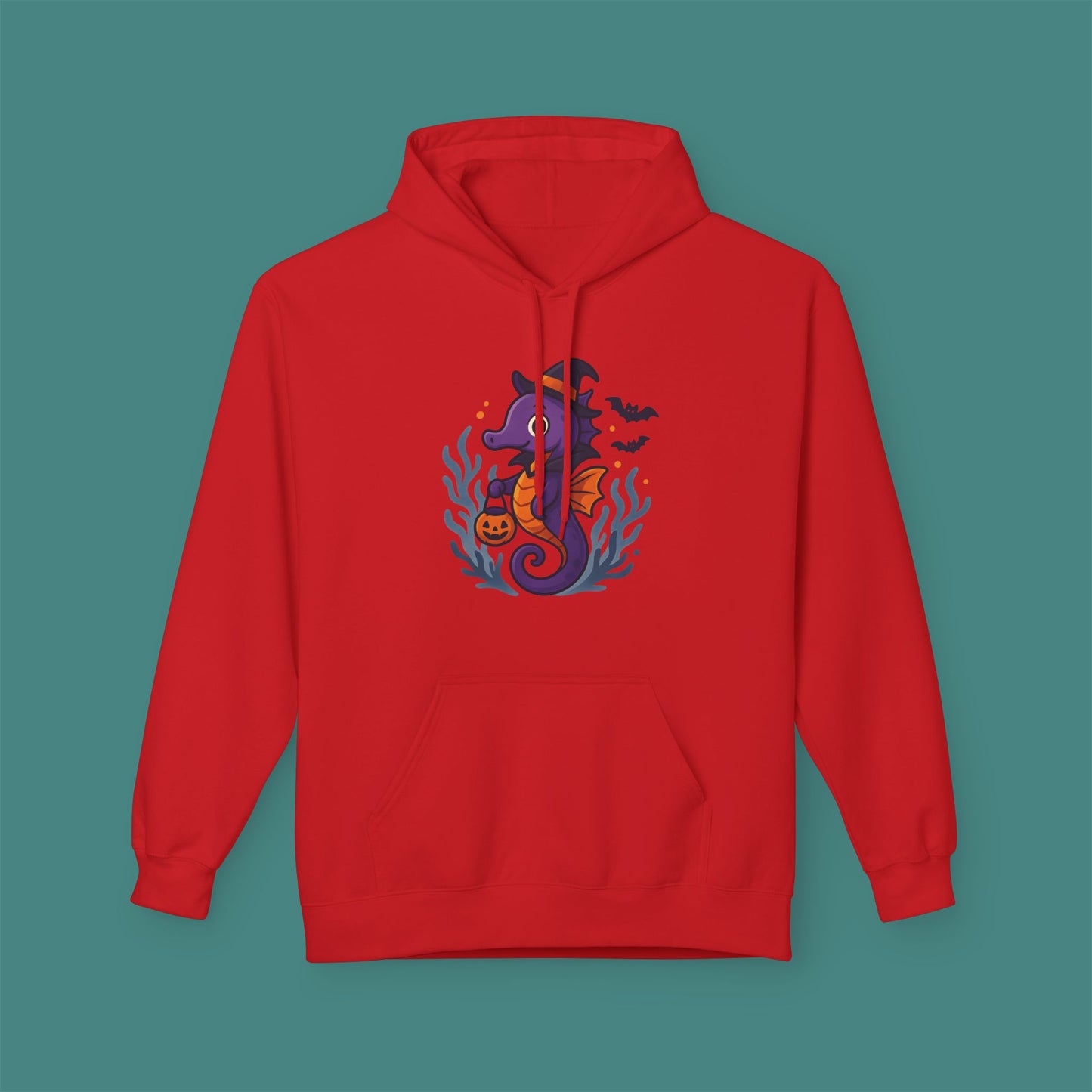 Halloween Seahorse Fleece Unisex Hoodie