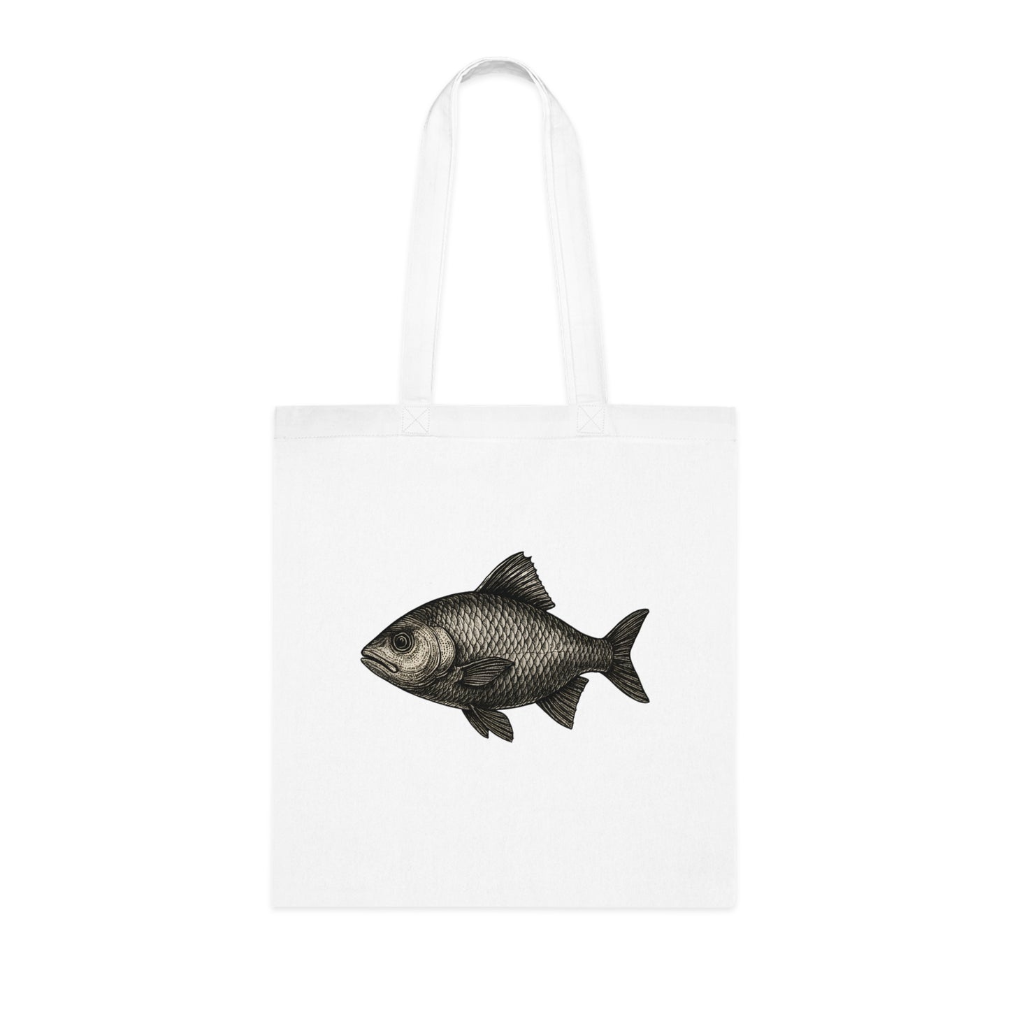 Vintage Etching Fish Tote Bag