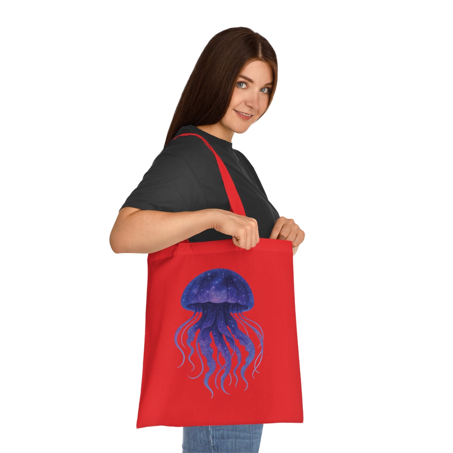 Cosmic Galaxy Jellyfish Tote Bag
