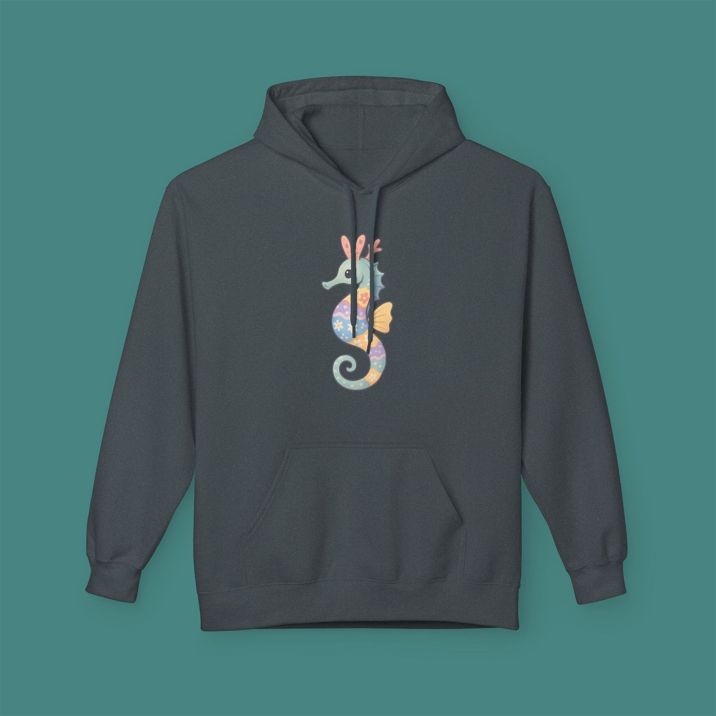 Easter Seahorse Fleece Unisex Hoodie