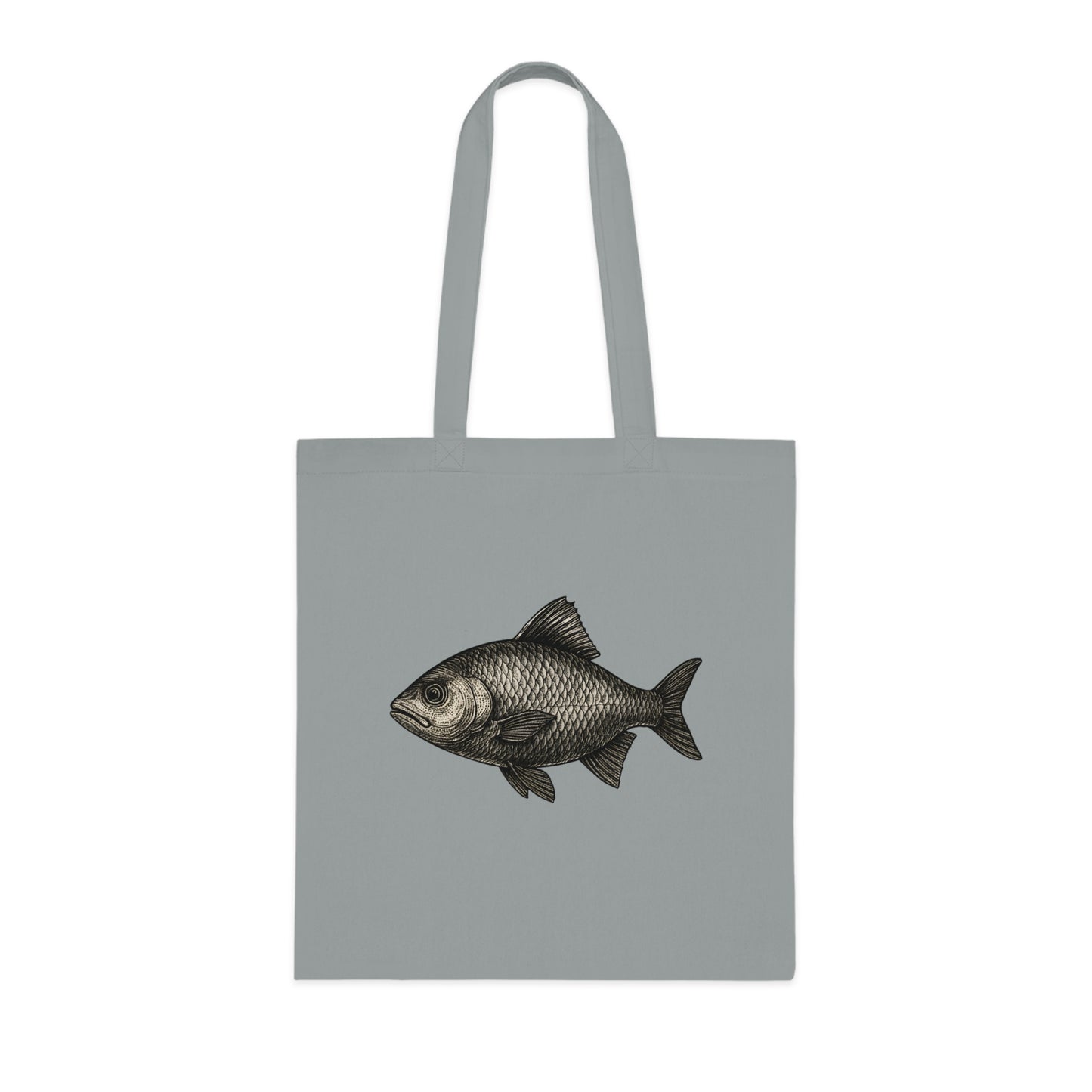 Vintage Etching Fish Tote Bag