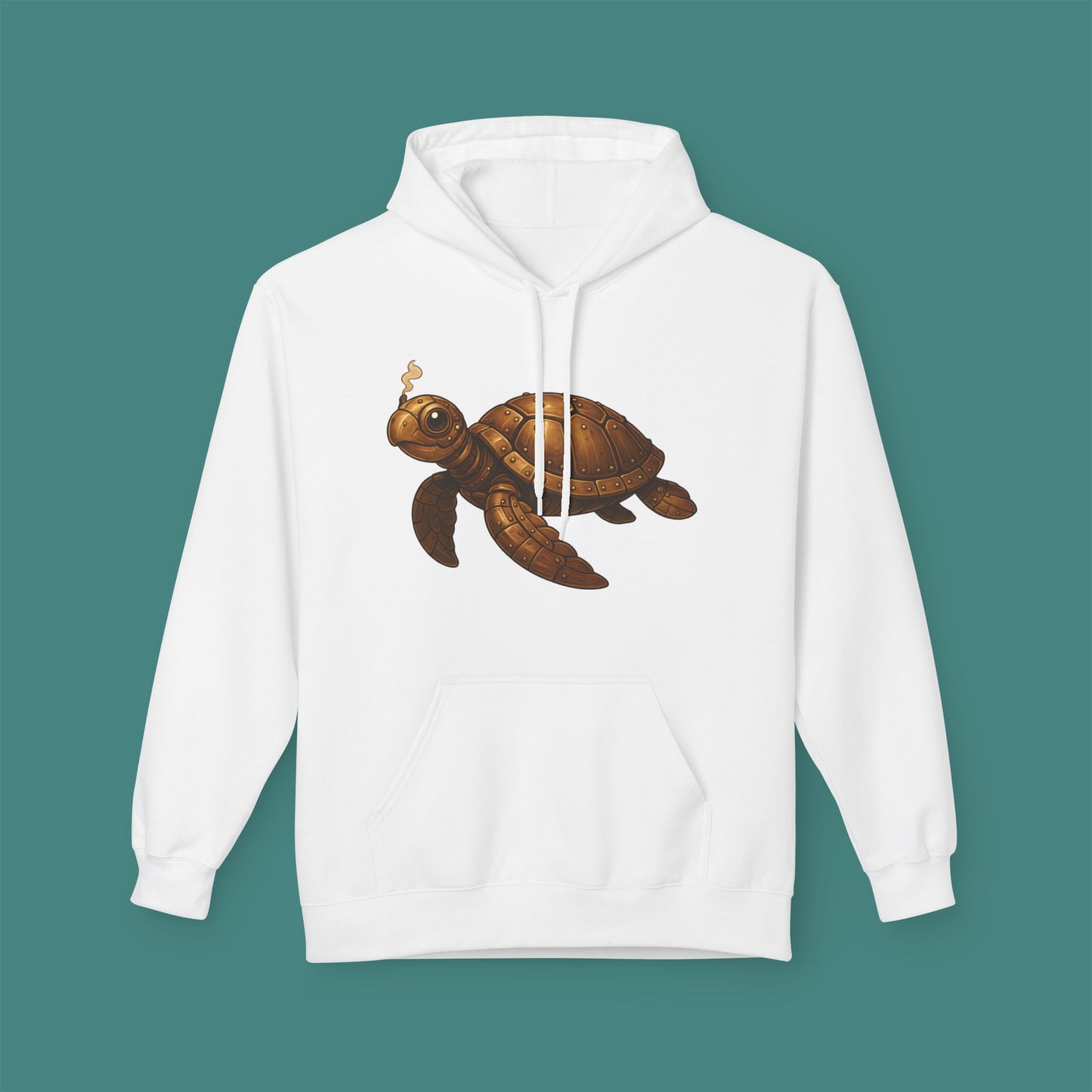 Steampunk Mechanical Turtle Fleece Unisex Hoodie