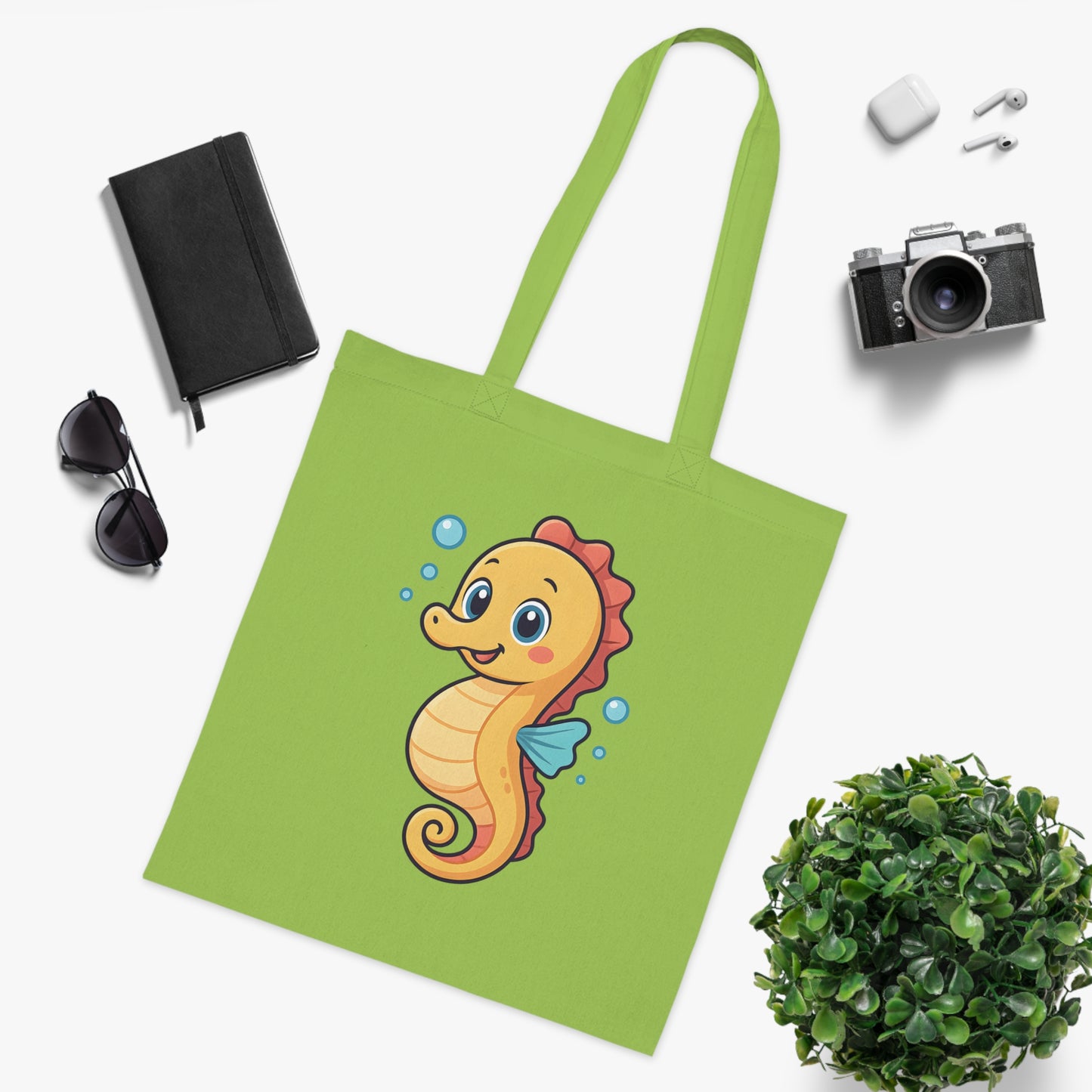 Cartoon Cute Seahorse Tote Bag