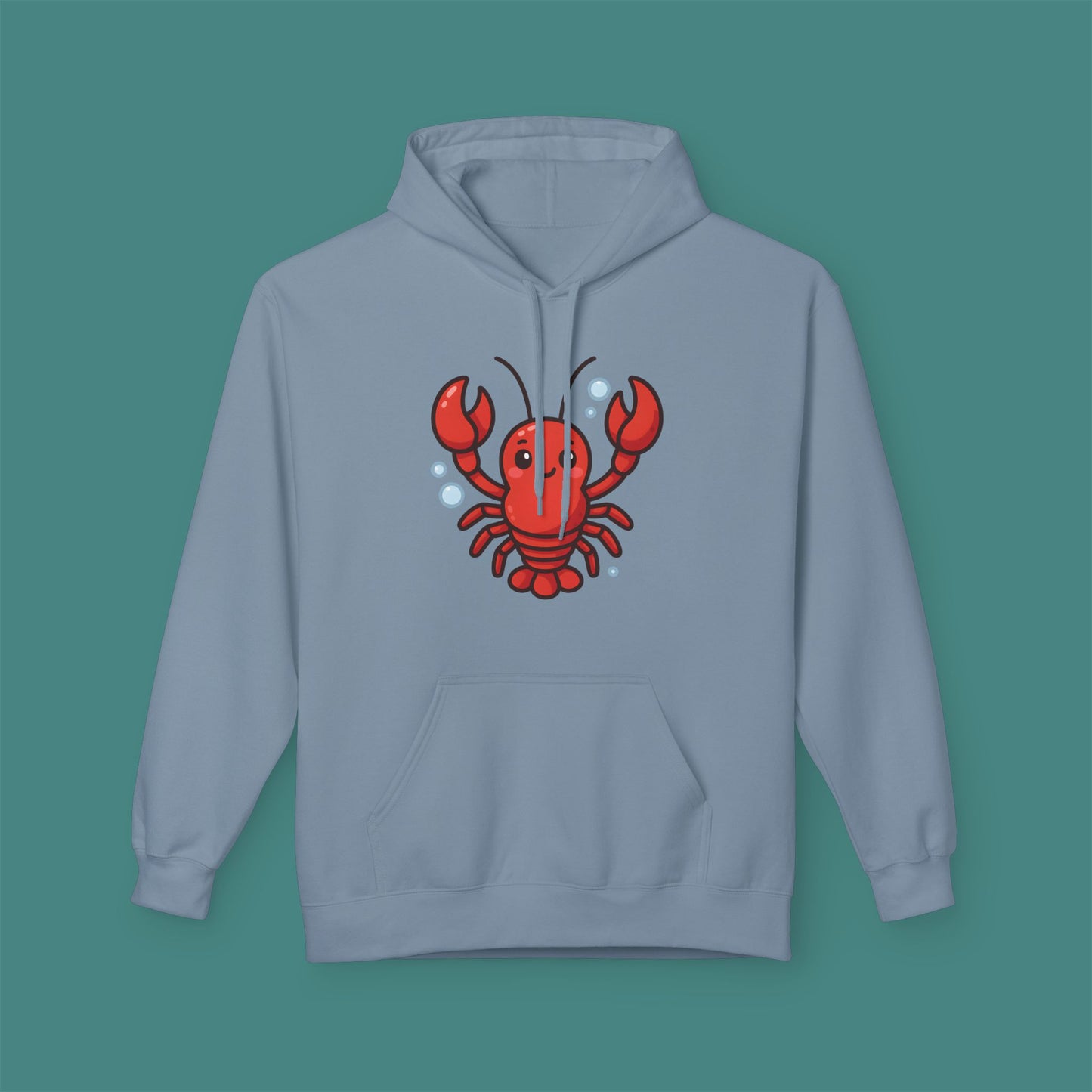 Cartoon Cute Lobster Fleece Unisex Hoodie