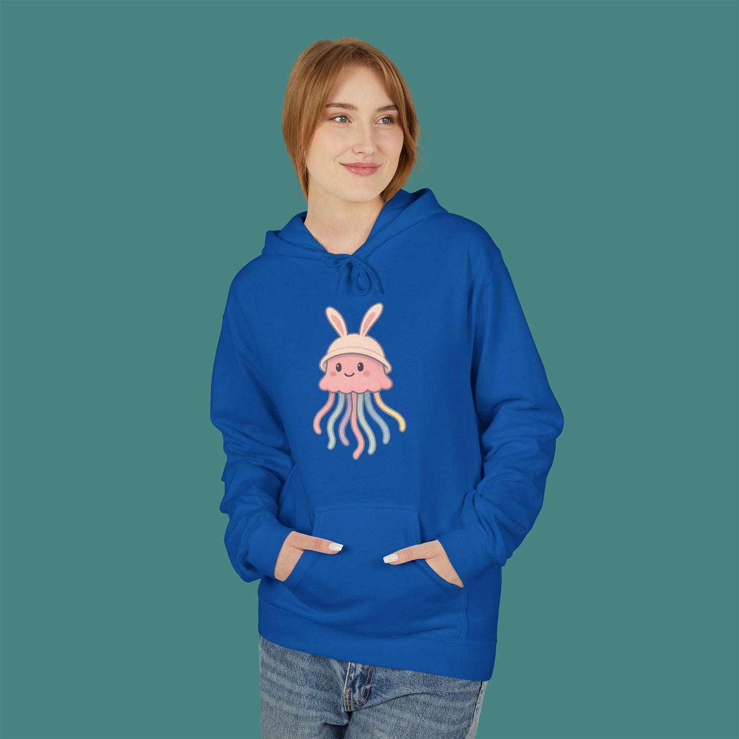 Easter Jellyfish Fleece Unisex Hoodie