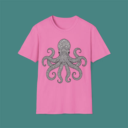 Intricate Mandala Octopus Unisex T-Shirt