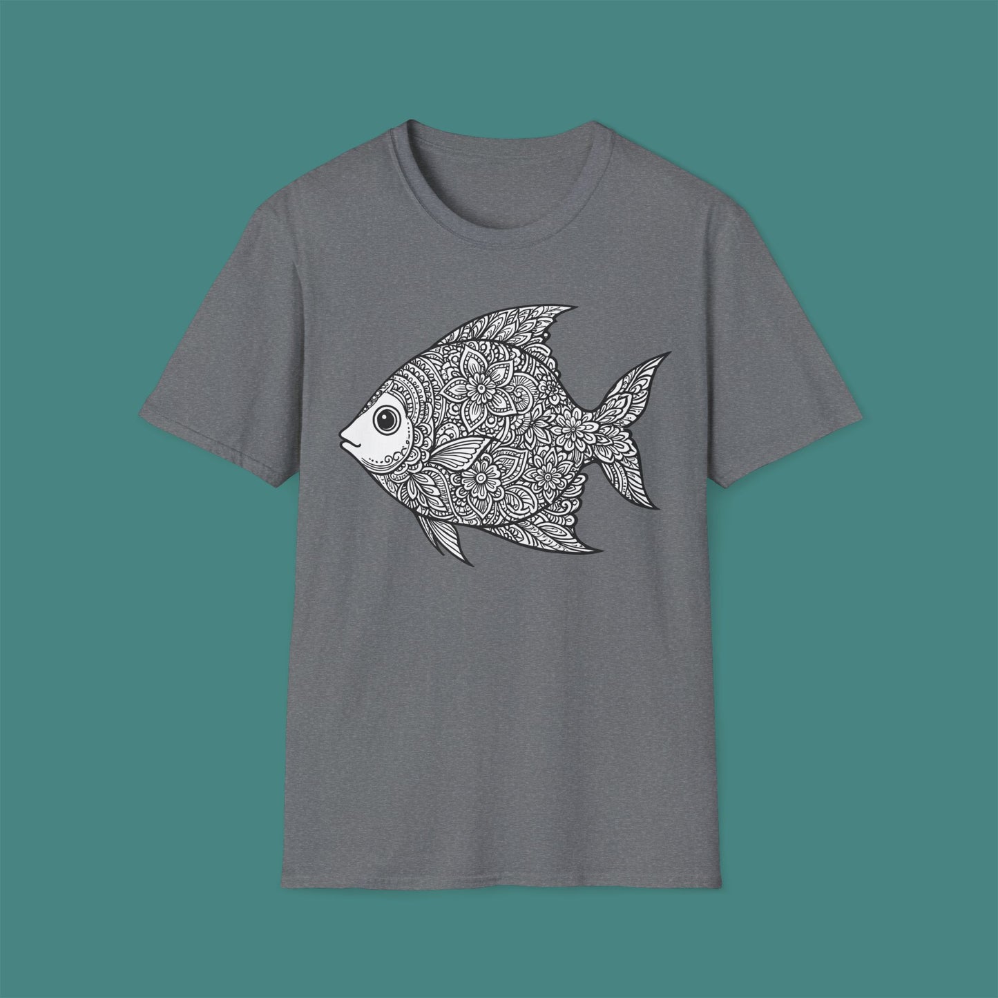 Intricate Mandala Fish Unisex T-Shirt