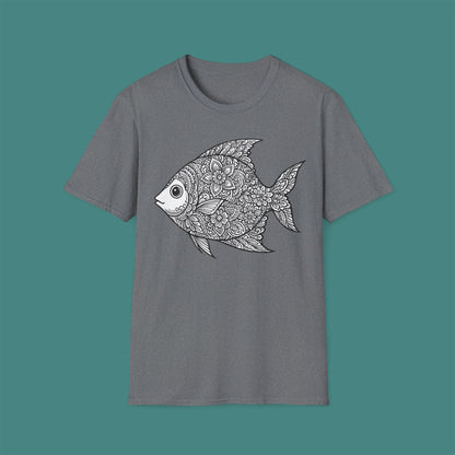Intricate Mandala Fish Unisex T-Shirt