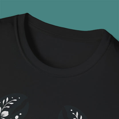 Floral Lobster Silhouette Unisex T-Shirt