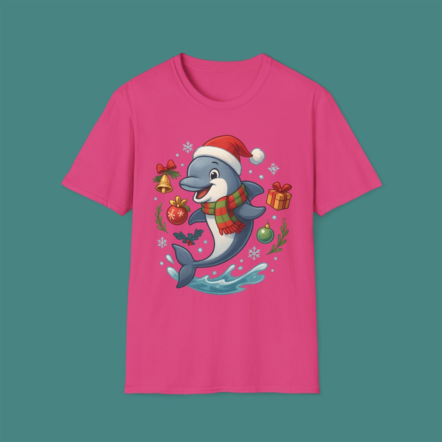 Christmas Dolphin Unisex T-Shirt