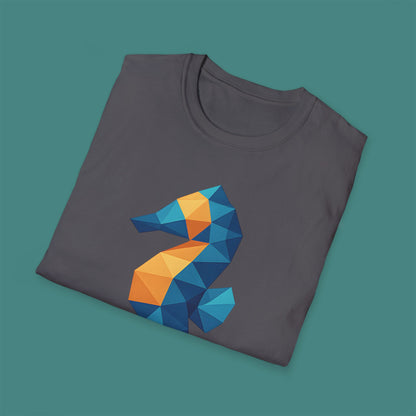 Geometric Polygon Seahorse Unisex T-Shirt