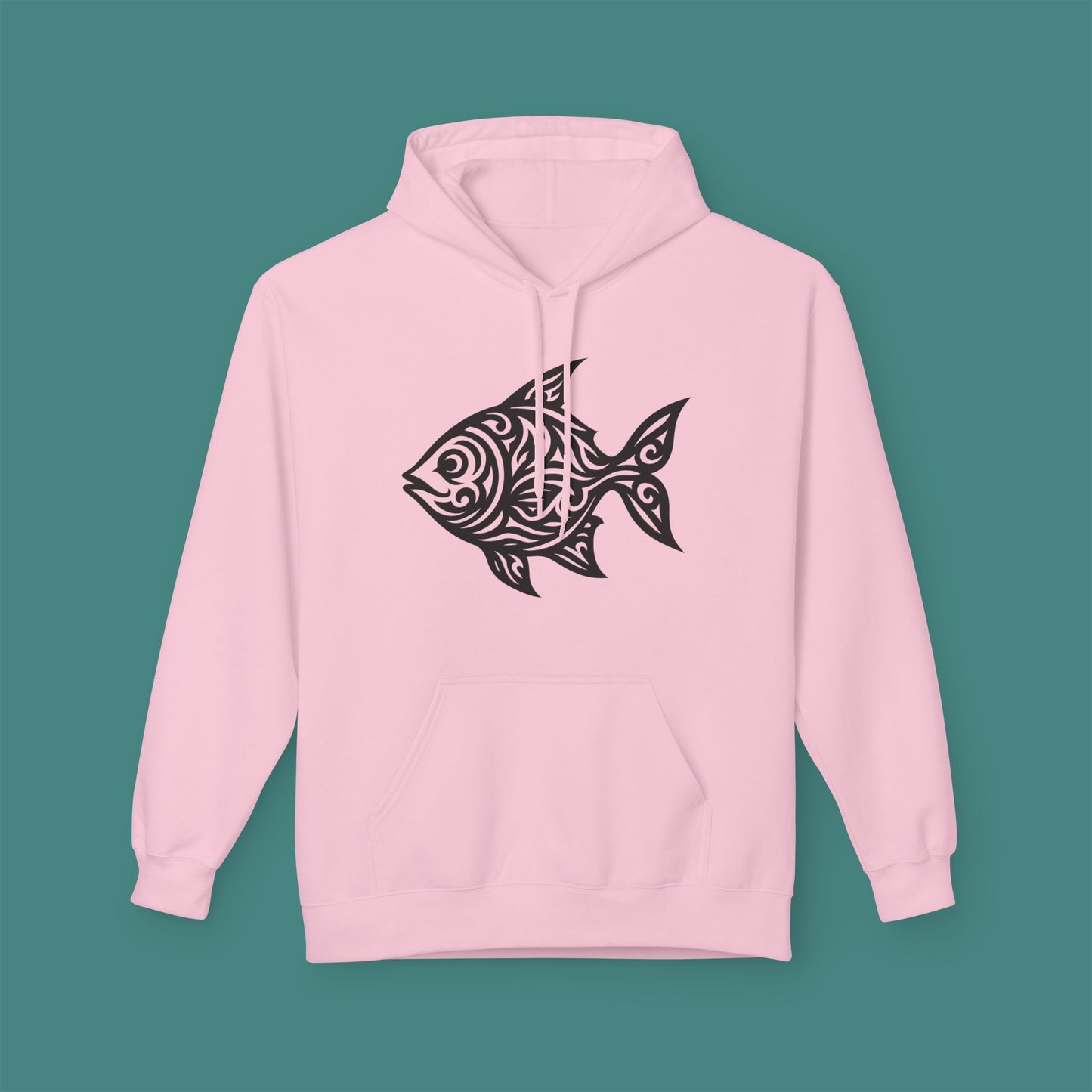 Tribal Tattoo Fish Fleece Unisex Hoodie