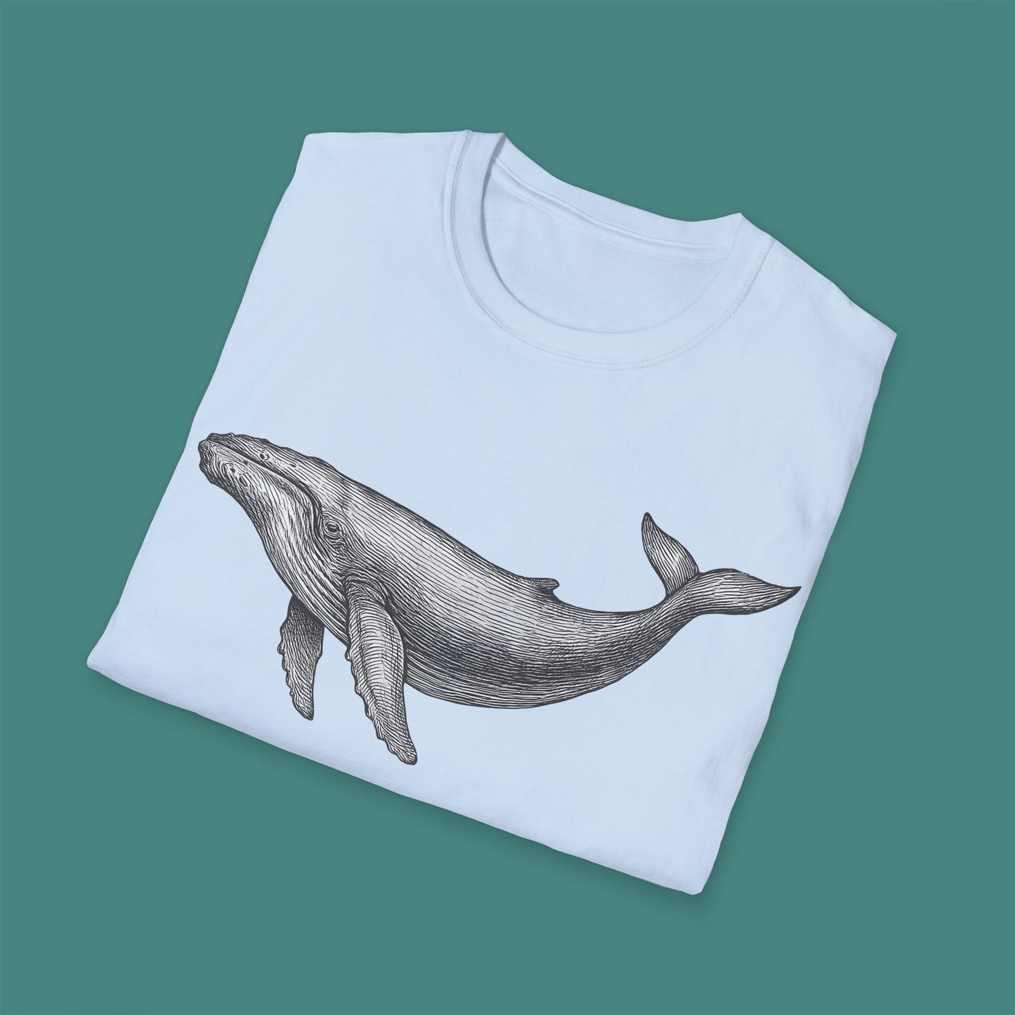 Vintage Etching Whale Unisex T-Shirt