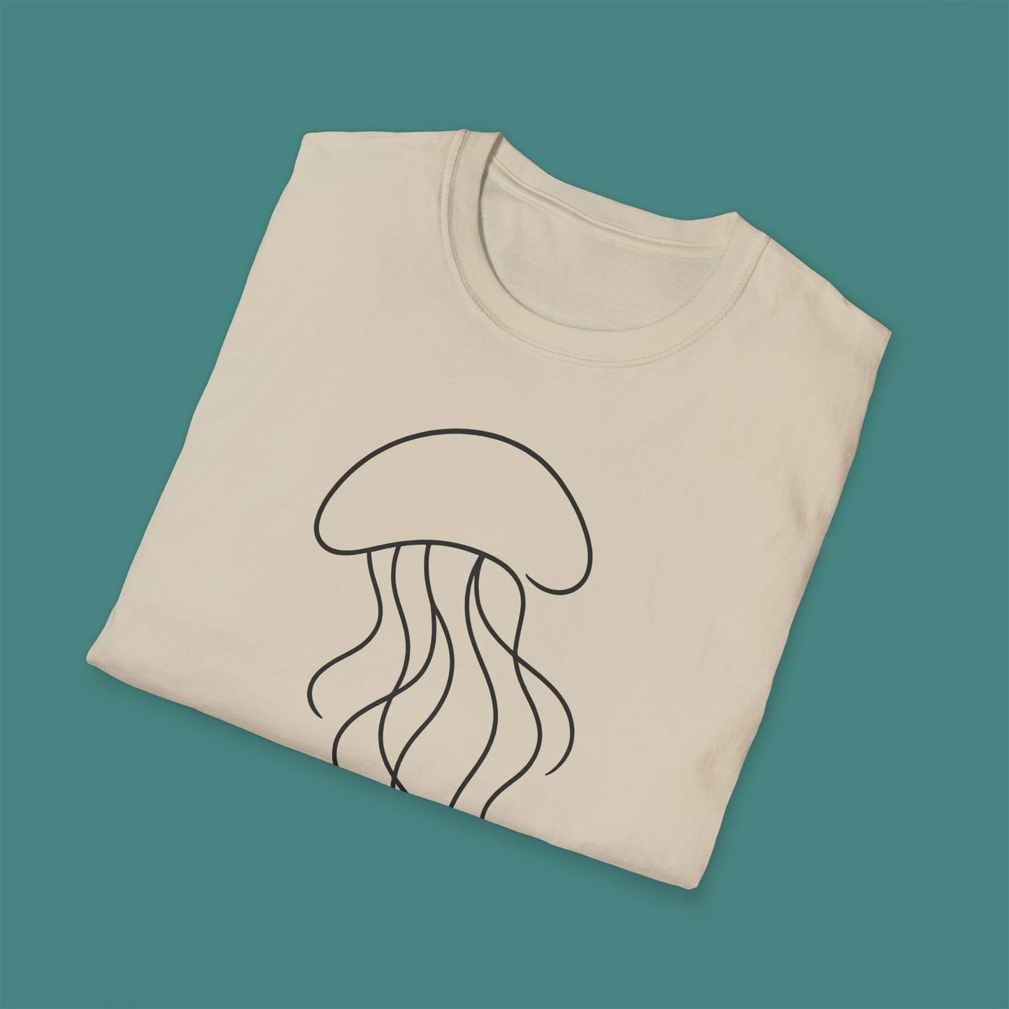 Minimalist Line Art Jellyfish Unisex T-Shirt