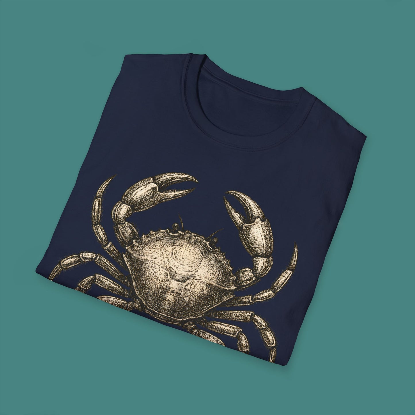 Vintage Etching Crab Unisex T-Shirt