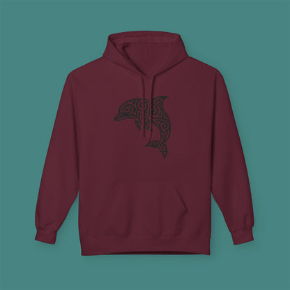 Tribal Tattoo Dolphin Fleece Unisex Hoodie