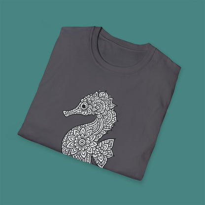 Intricate Mandala Seahorse Unisex T-Shirt