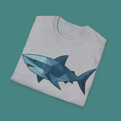 Geometric Polygon Shark Unisex T-Shirt