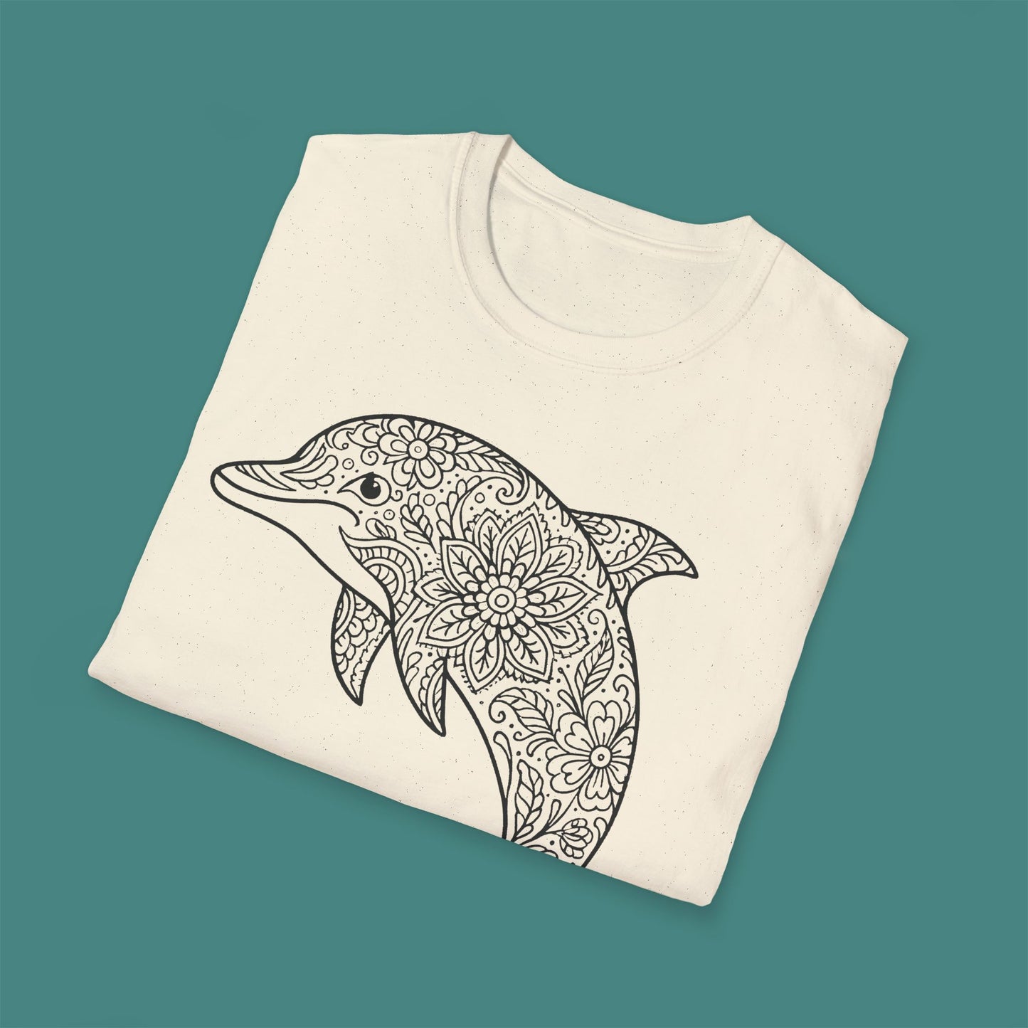 Intricate Mandala Dolphin Unisex T-Shirt