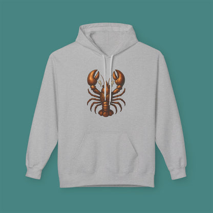 Steampunk Mechanical Lobster Fleece Unisex Hoodie