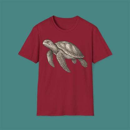 Vintage Etching Turtle Unisex T-Shirt