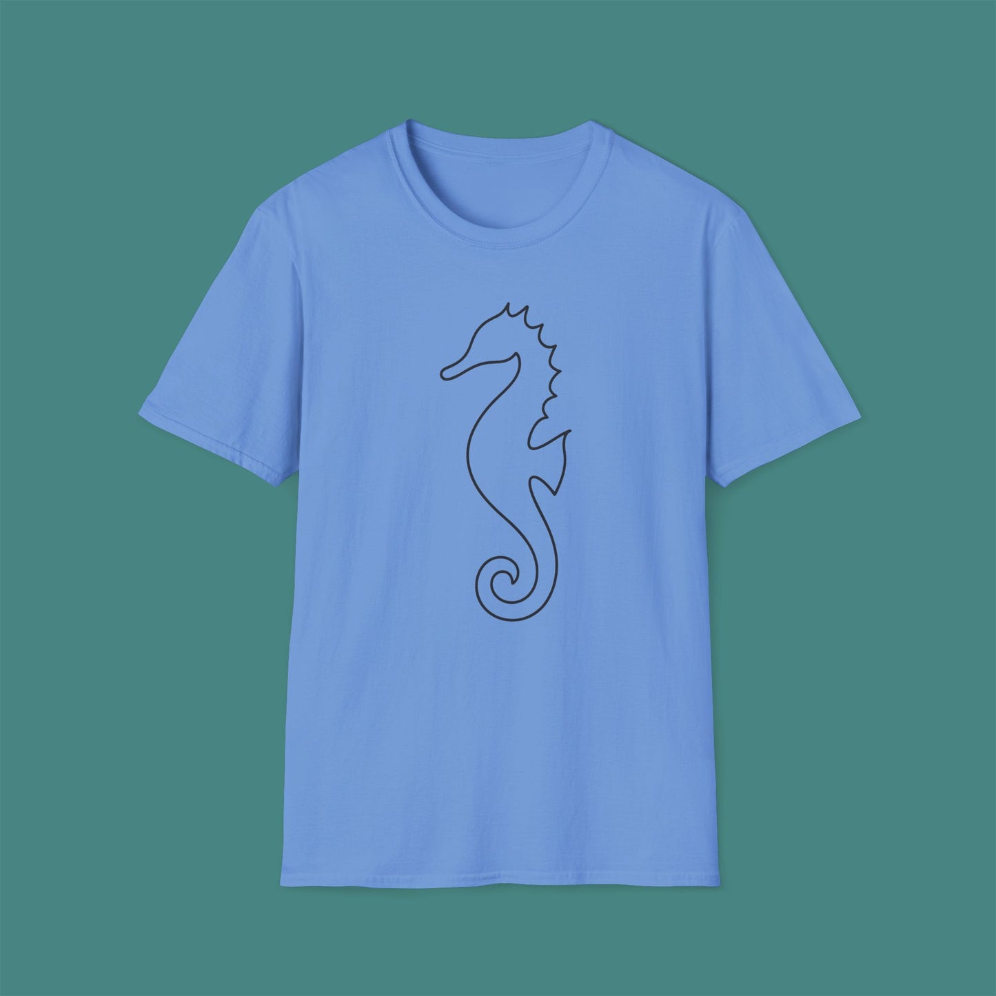 Minimalist Line Art Seahorse Unisex T-Shirt