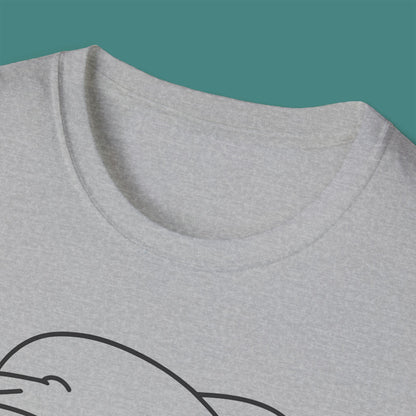 Minimalist Line Art Dolphin Unisex T-Shirt