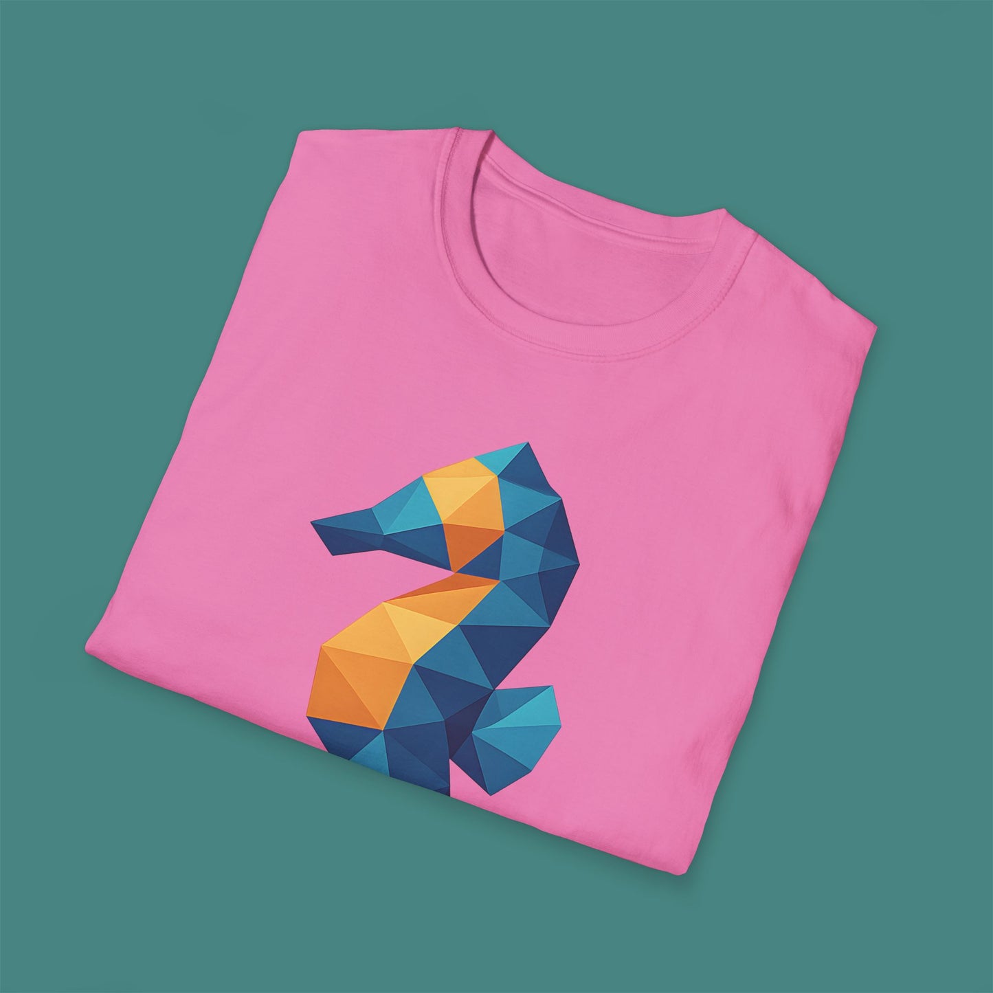 Geometric Polygon Seahorse Unisex T-Shirt