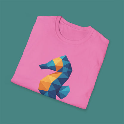 Geometric Polygon Seahorse Unisex T-Shirt