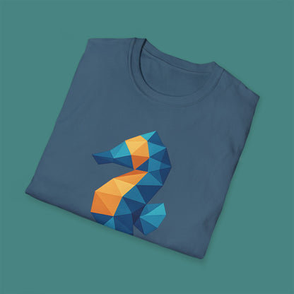 Geometric Polygon Seahorse Unisex T-Shirt
