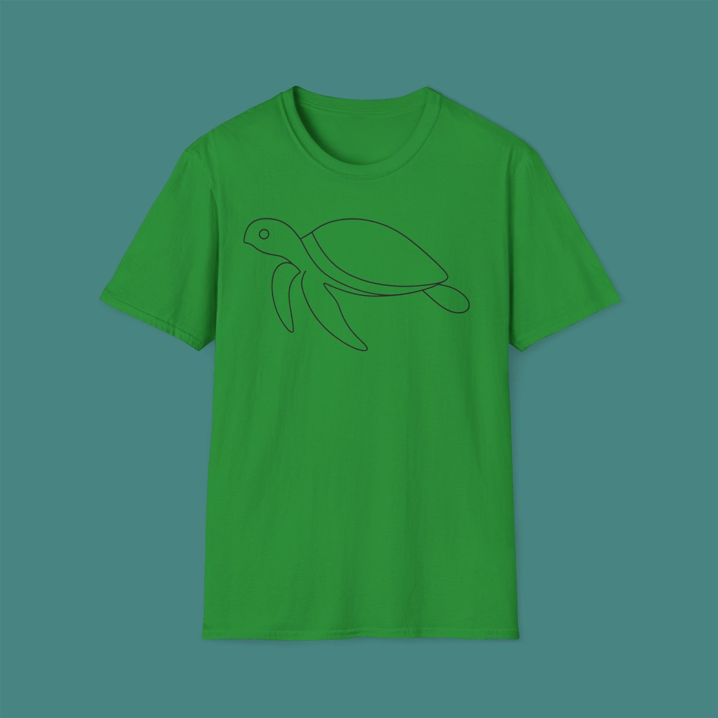 Minimalist Line Art Turtle Unisex T-Shirt