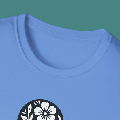Floral Octopus Silhouette Unisex T-Shirt
