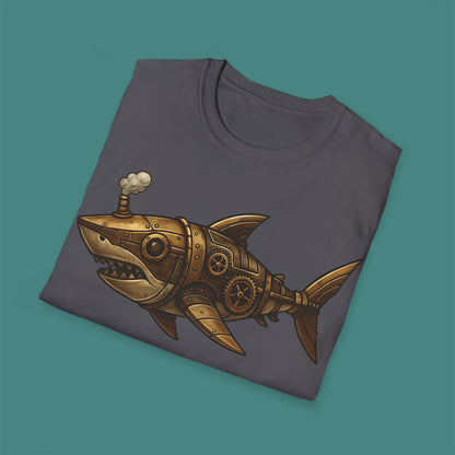 Steampunk Mechanical Shark Unisex T-Shirt