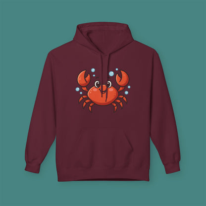 Cartoon Cute Crab Fleece Unisex Hoodie
