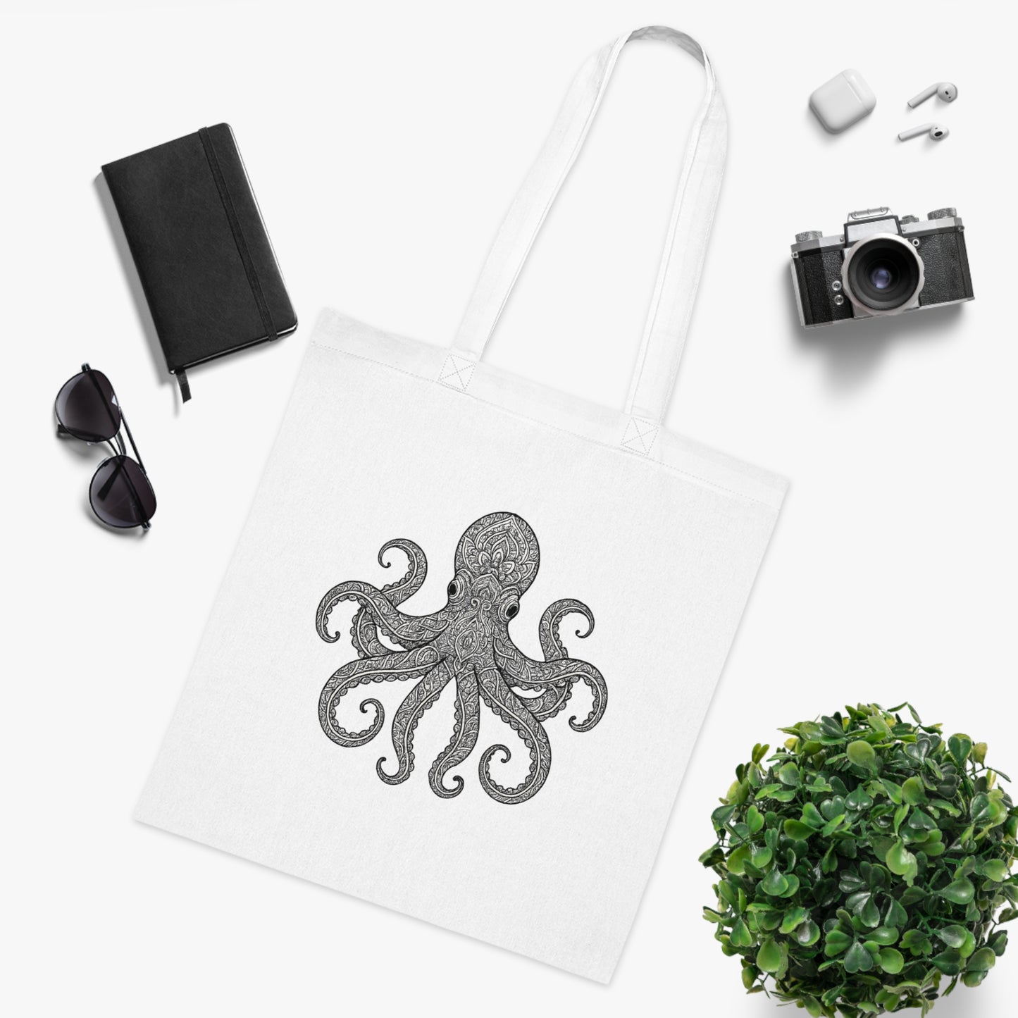 Intricate Mandala Octopus Tote Bag